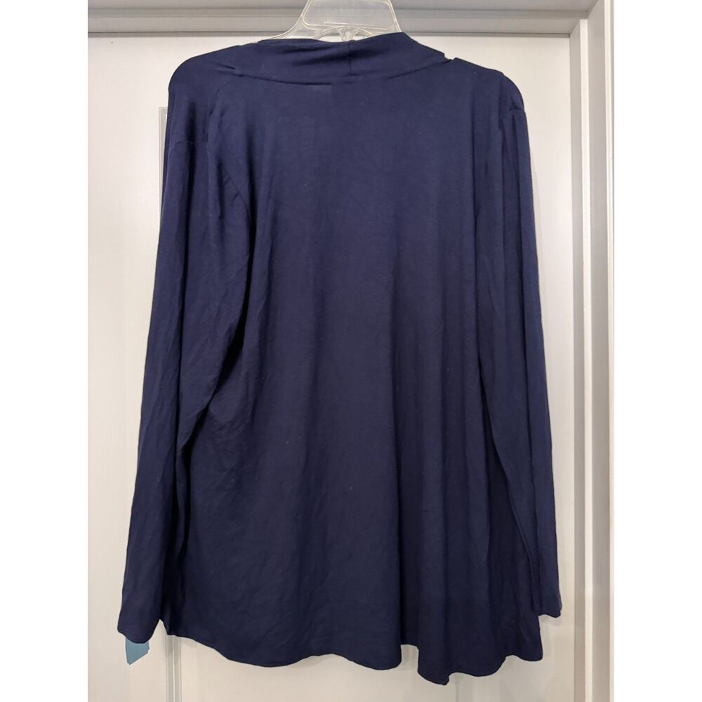 Karen Scott Navy Blue Open Front Cardigan – Women’s Size Medium – New With Tags - Picture 2 of 3